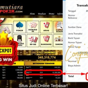 Bukti Withdraw (12.355.500.- ) Member Setia Mutiarapoker