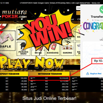 Bukti Withdraw (10.518.628- ) Member Setia Mutiarapoker