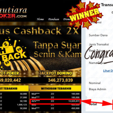 Bukti Withdraw (13.025.611- ) Member Setia Mutiarapoker