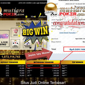 Bukti Withdraw (9,509,146- ) Member Setia Mutiarapoaker