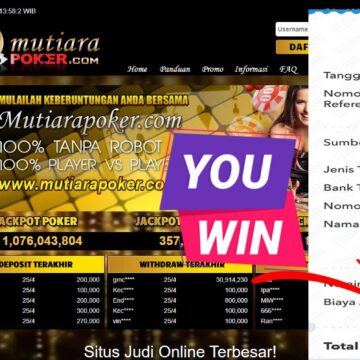 Bukti Withdraw (30,914,230- ) Member Setia Mutiarapoker