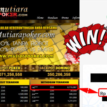 Bukti Withdraw (8.715.087- ) Member Setia Mutiarapoker