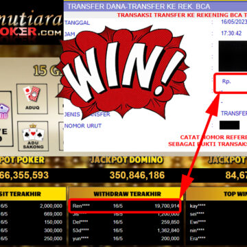 Bukti Withdraw (19.700.914- ) Member Setia Mutiarapoker