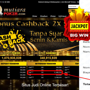 Bukti Withdraw (10,000,000- ) Member Setia Mutiarapoker