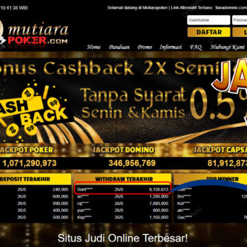 Bukti Withdraw (8.135.613- ) Member Setia Mutiarapoker