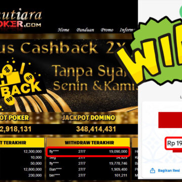 Bukti Withdraw (19.090.000,-) Member Setia Mutiarapoker