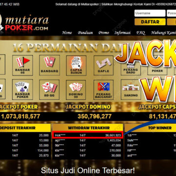 Bukti Withdraw (36.661.923,-) Member Setia Mutiarapoker