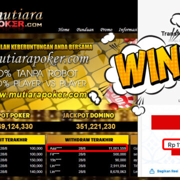 Bukti Withdraw (11.001.559-) Member Setia Mutiarapoker