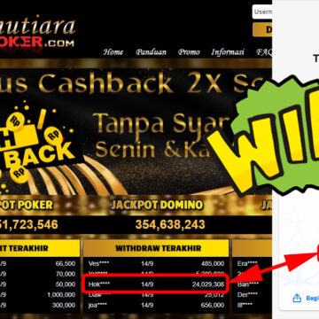 Bukti Withdraw (24.029.308-) Member Setia Mutiarapoker