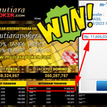 Bukti Withdraw (11.606.053,-) Member Setia Mutiarapoker