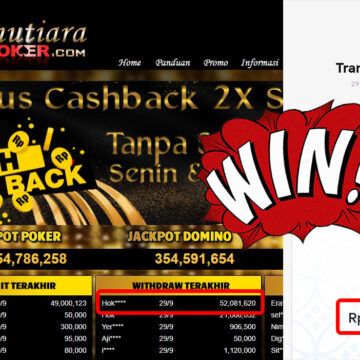 Bukti Withdraw (52.081.620,-) Member Setia Mutiarapoker