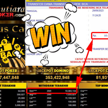 Bukti Withdraw (10.083.134,-) Member Setia Mutiarapoker