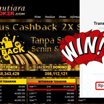 Bukti Withdraw (81.841.354,-) Member Setia Mutiarapoker