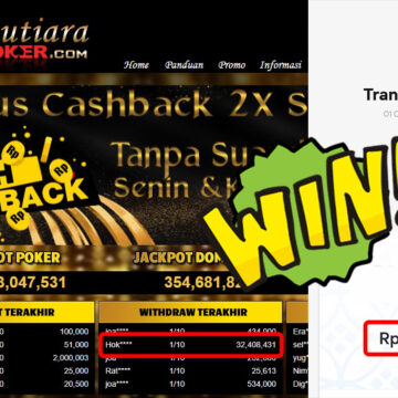 Bukti Withdraw (32.408.431,-) Member Setia Mutiarapoker