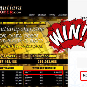 Bukti Withdraw ( 16.690.000,-) Member Setia Mutiarapoker