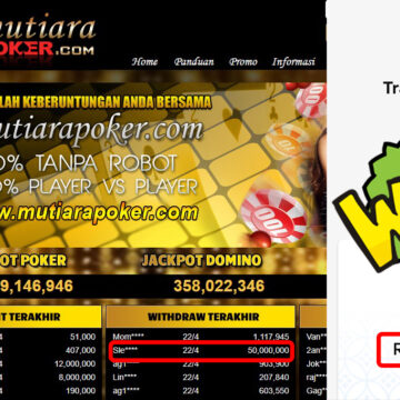 Bukti Withdraw ( 50.000.000,-) Member Setia Mutiarapoker