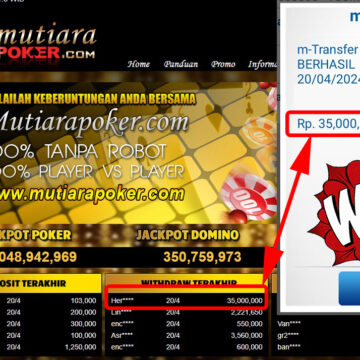 Bukti Withdraw ( 35.000.000,-) Member Setia Mutiarapoker