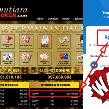 Bukti Withdraw ( 23.119.482,-) Member Setia Mutiarapoker