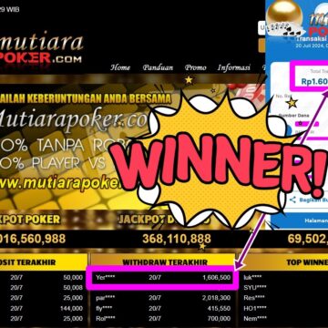 Bukti Withdraw ( 1,606,500,-) Member Setia Mutiarapoker