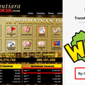 Bukti Withdraw ( 12.925.946,-) Member Setia Mutiarapoker