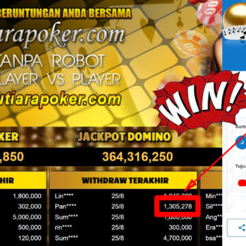 Bukti Withdraw ( 1.305.278,-) Member Setia Mutiarapoker