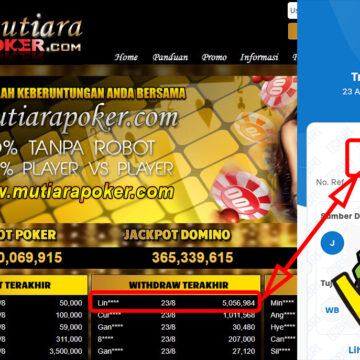 Bukti Withdraw (5,056,984,-) Member Setia Mutiarapoker