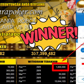 Bukti Withdraw ( 1.000.000,-) Member Setia Mutiarapoker