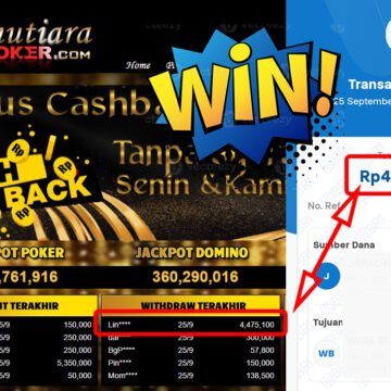 Bukti Withdraw ( 4,475,100,-) Member Setia Mutiarapoker