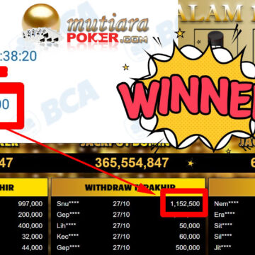 Bukti Withdraw ( 1.152.500,-) Member Setia Mutiarapoker