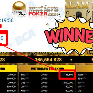 Bukti Withdraw ( 1.183.809,-) Member Setia Mutiarapoker