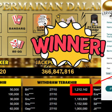 Bukti Withdraw ( 1.212.142,-) Member Setia Mutiarapoker