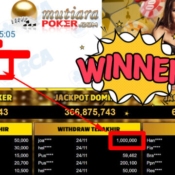 Bukti Withdraw ( 1.000.000,-) Member Setia Mutiarapoker