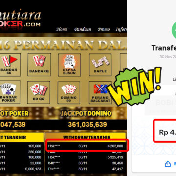 Bukti Withdraw ( 4,202,800,-) Member Setia Mutiarapoker