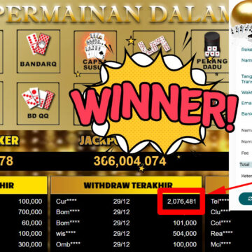 Bukti Withdraw ( 2.076.481,-) Member Setia Mutiarapoker