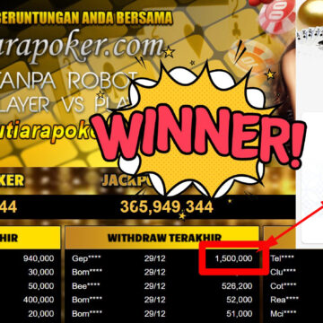 Bukti Withdraw ( 1.500.000,-) Member Setia Mutiarapoker