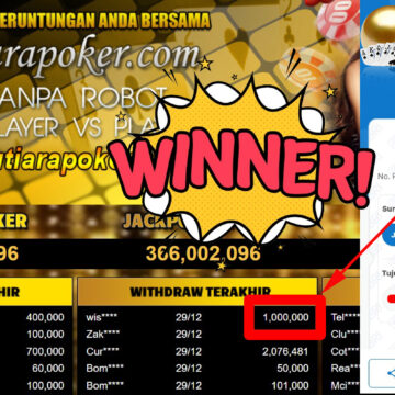 Bukti Withdraw ( 1.000.000,-) Member Setia Mutiarapoker