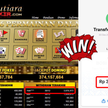 Bukti Withdraw ( 3,876,973,-) Member Setia Mutiarapoker