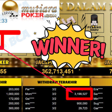 Bukti Withdraw ( 3.199.527,-) Member Setia Mutiarapoker