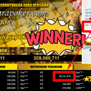 Bukti Withdraw ( 36.741.810,-) Member Setia Mutiarapoker