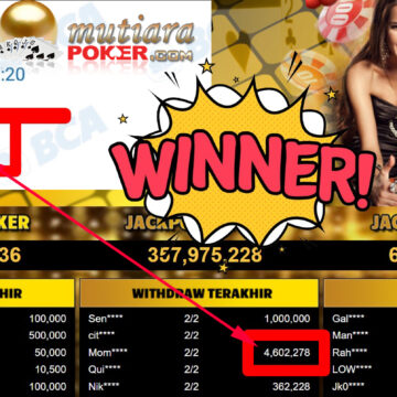 Bukti Withdraw ( 4.602.278,-) Member Setia Mutiarapoker