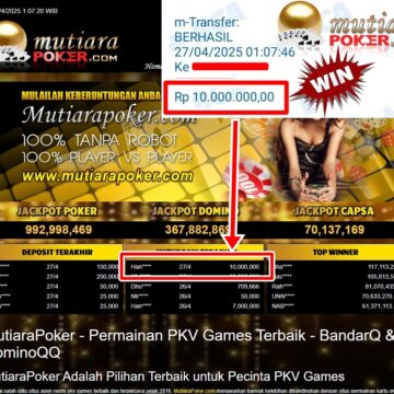 Bukti Withdraw ( 10,000,000,-) Member Setia Mutiarapoker