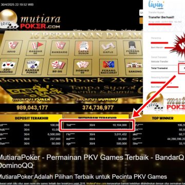 Bukti Withdraw ( 10,104,000,-) Member Setia Mutiarapoker