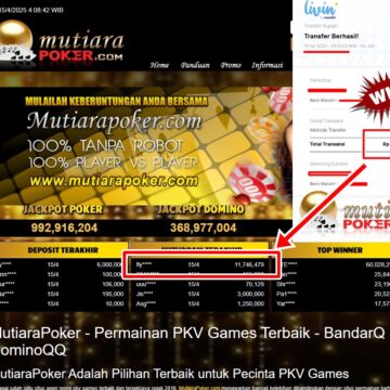 Bukti Withdraw ( 11,746,479,-) Member Setia Mutiarapoker