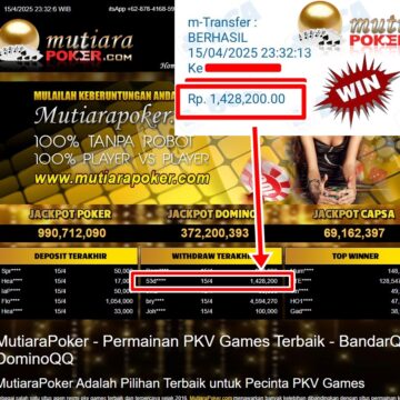 Bukti Withdraw ( 1,428,200,-) Member Setia Mutiarapoker