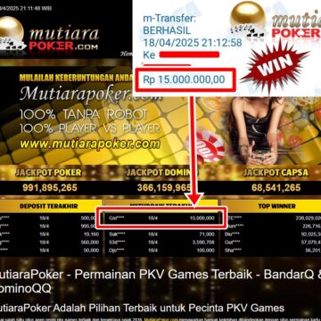 Bukti Withdraw ( 15,000,000,-) Member Setia Mutiarapoker