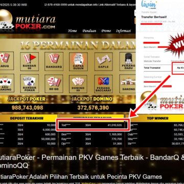 Bukti Withdraw ( 41,010,635,-) Member Setia Mutiarapoker