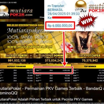 Bukti Withdraw ( 6,000,000,-) Member Setia Mutiarapoker