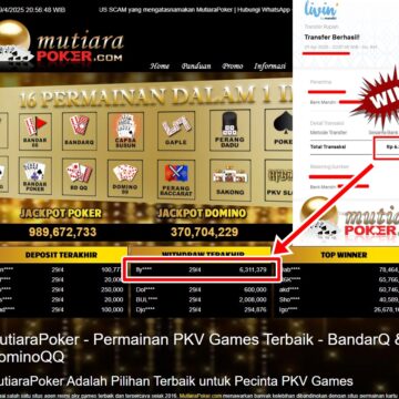 Bukti Withdraw ( 6,311,379,-) Member Setia Mutiarapoker