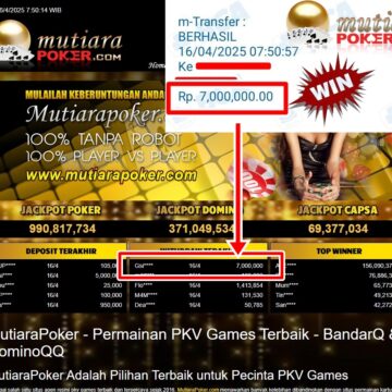Bukti Withdraw ( 7,000,000,-) Member Setia Mutiarapoker
