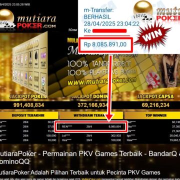 Bukti Withdraw ( 8,085,891,-) Member Setia Mutiarapoker